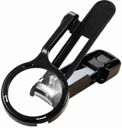 Stainless Steel Nail Clippers with Magnifying Glass